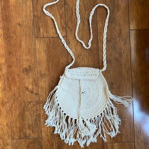 Boho woven shoulder bag